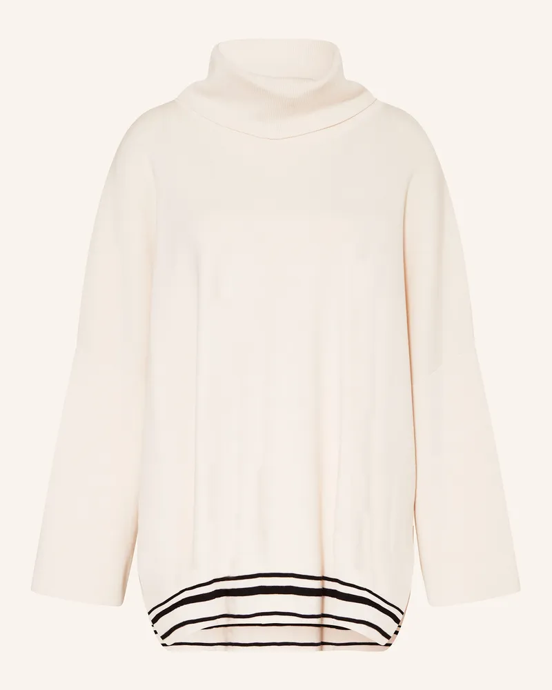 Elena Mirò Rollkragenpullover mit 3/4-Arm Ecru