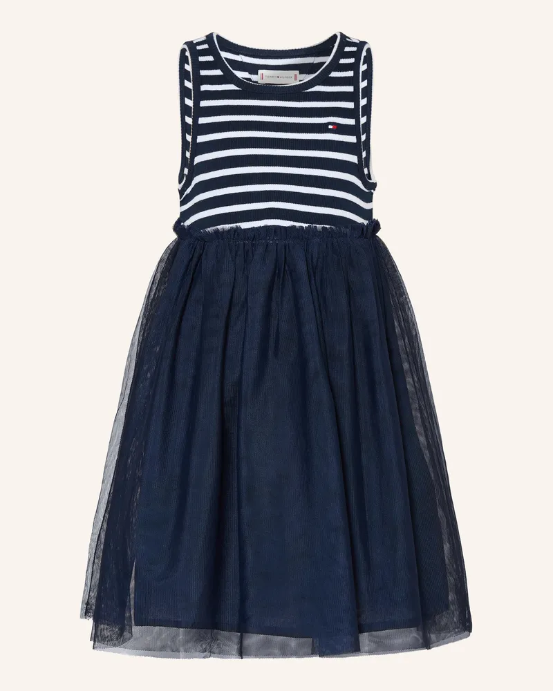 Tommy Hilfiger Kleid Im Materialmix blau Dunkelblau
