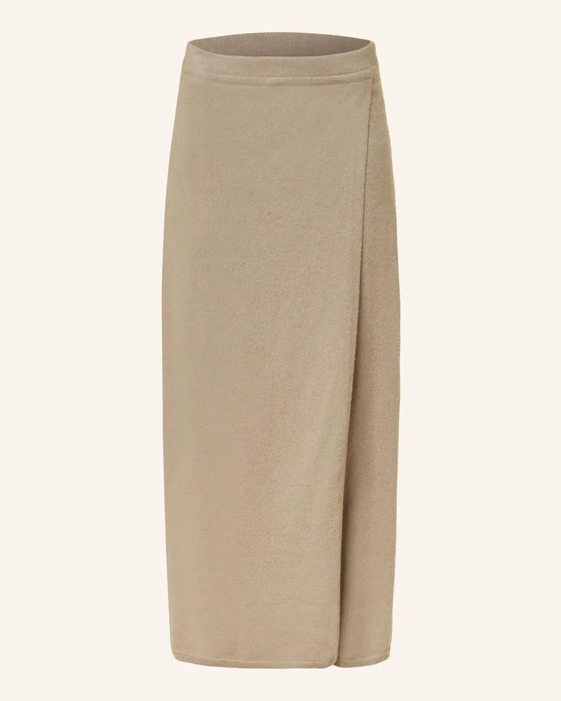 SMINFINITY Strickrock In Wickeloptik Mit Cashmere beige Hellbraun