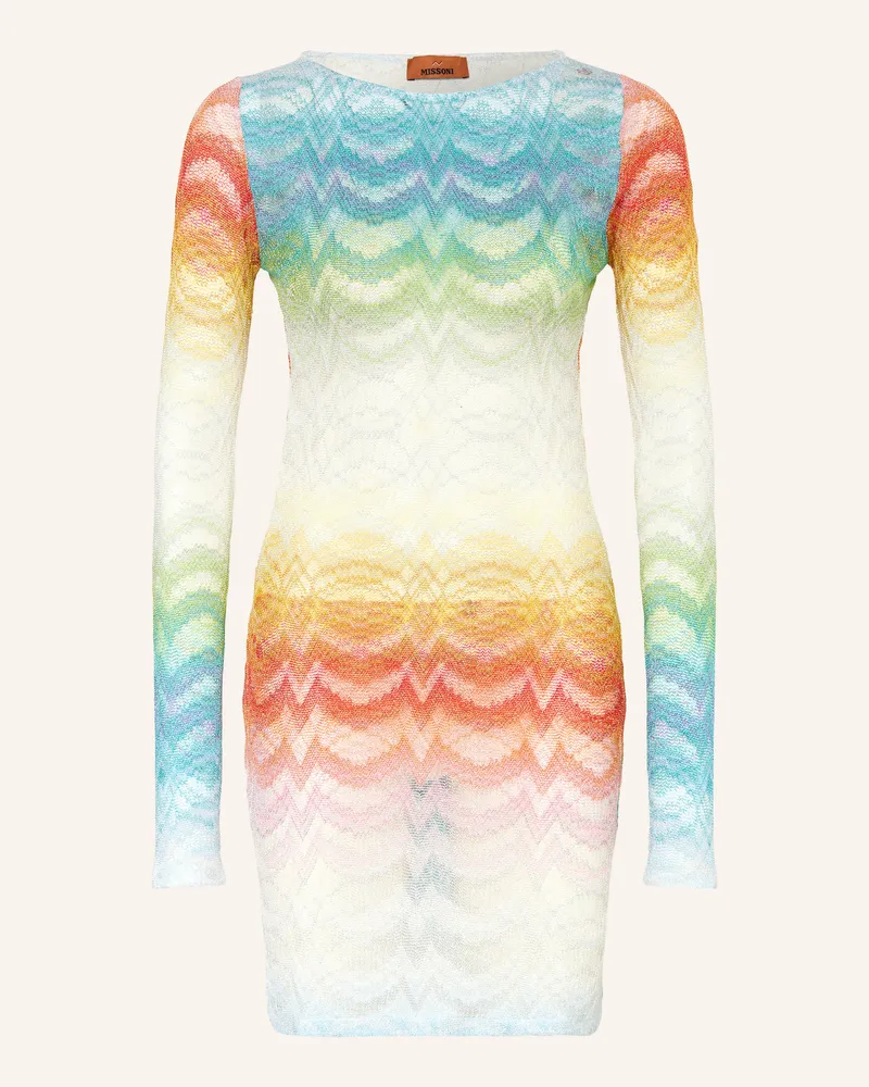 Missoni Strandkleid mit Glitzergarn Hellblau