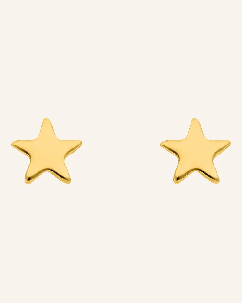 Leaf Ohrstecker Mini Stars Aus 14 Karat Gelbgold gold Gold