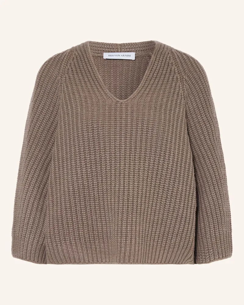 Iris von Arnim Cashmere-Pullover FALLOU mit 3/4-Arm Taupe
