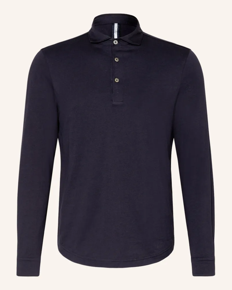Profuomo Jersey-Poloshirt blau Dunkelblau