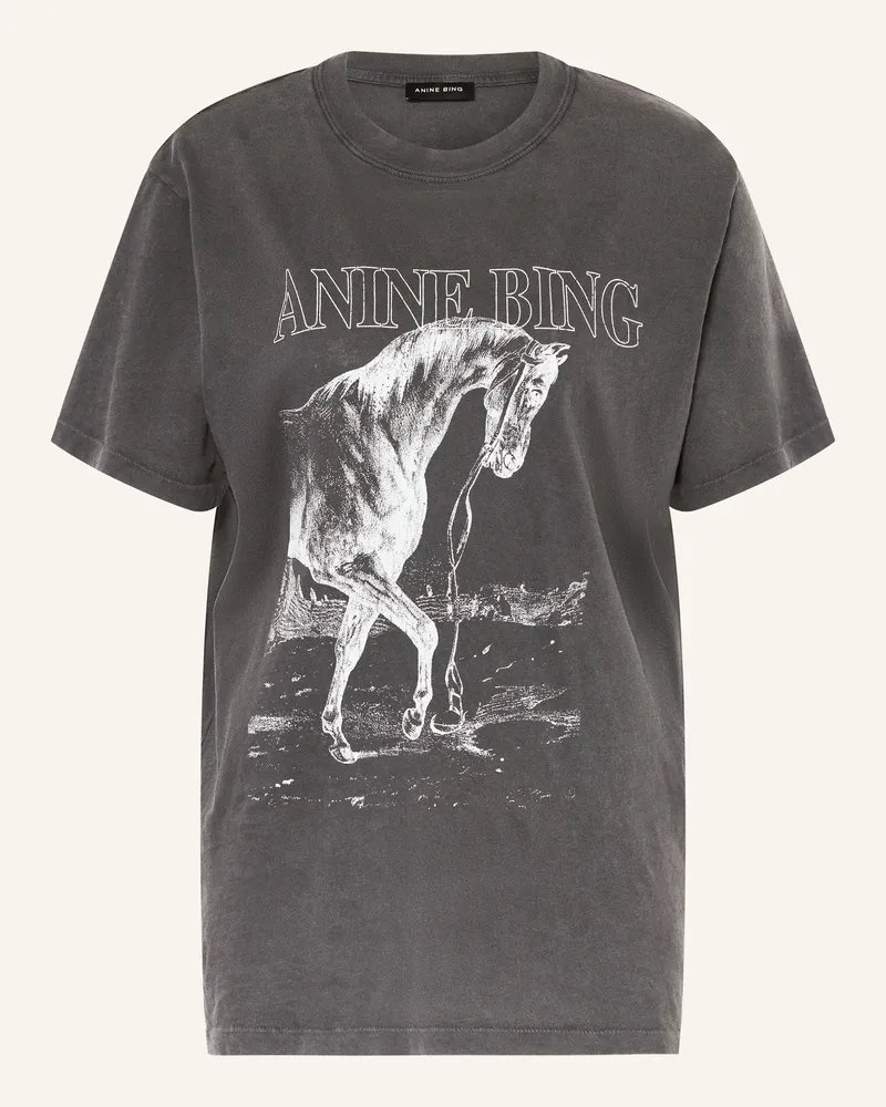 Anine Bing T-Shirt LI Dunkelgrau