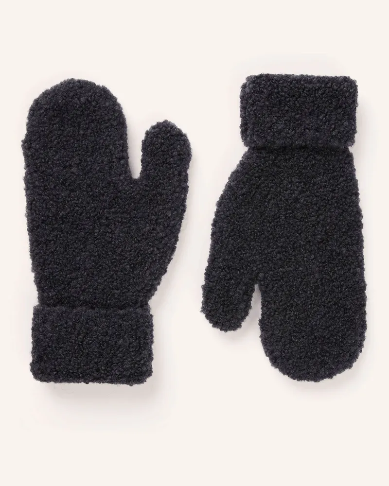 Marc O'Polo Teddyfell-Fäustlinge Dunkelgrau