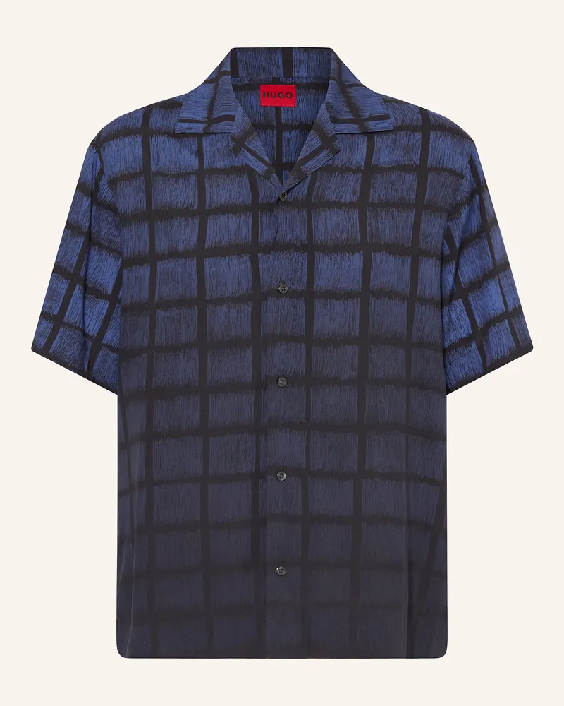 HUGO BOSS Resorthemd ESPINO Comfort Fit Blau