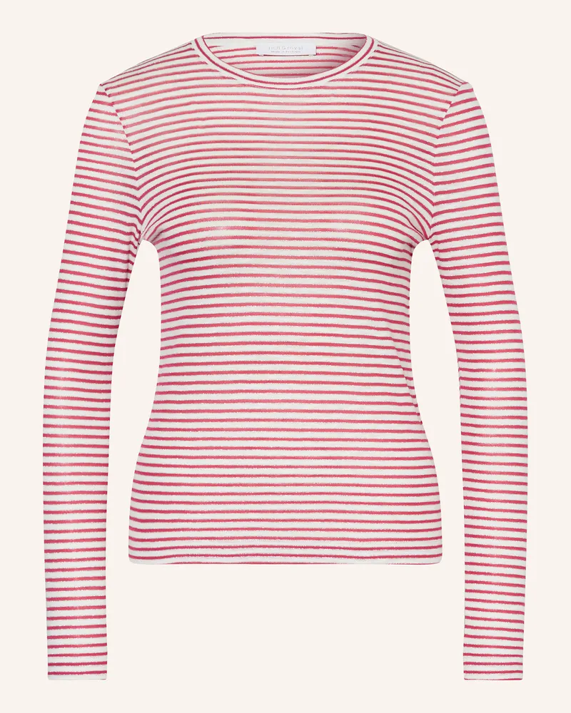Rich&Royal Longsleeve mit Glitzergarn Pink
