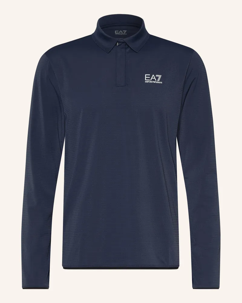EA7 Funktions-Poloshirt Regular Fit blau Dunkelblau