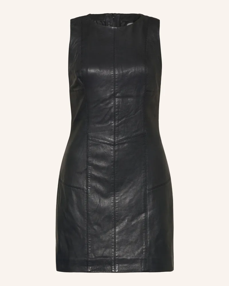 AllSaints Lederkleid Vee schwarz Schwarz