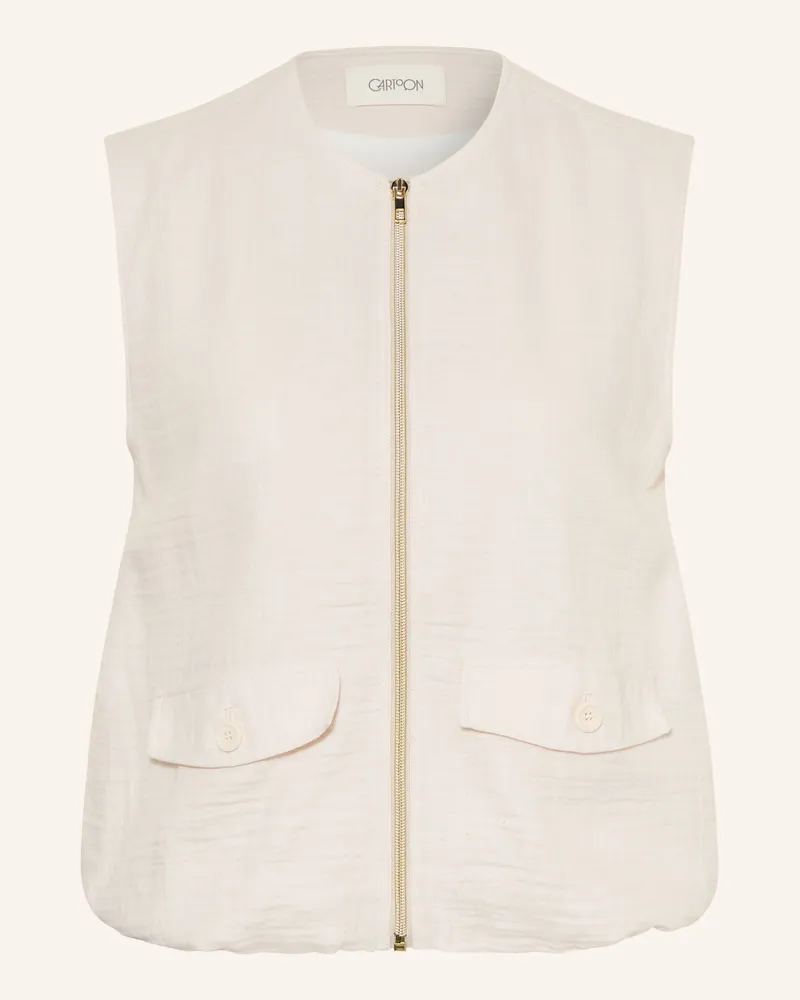 Cartoon Weste beige Creme