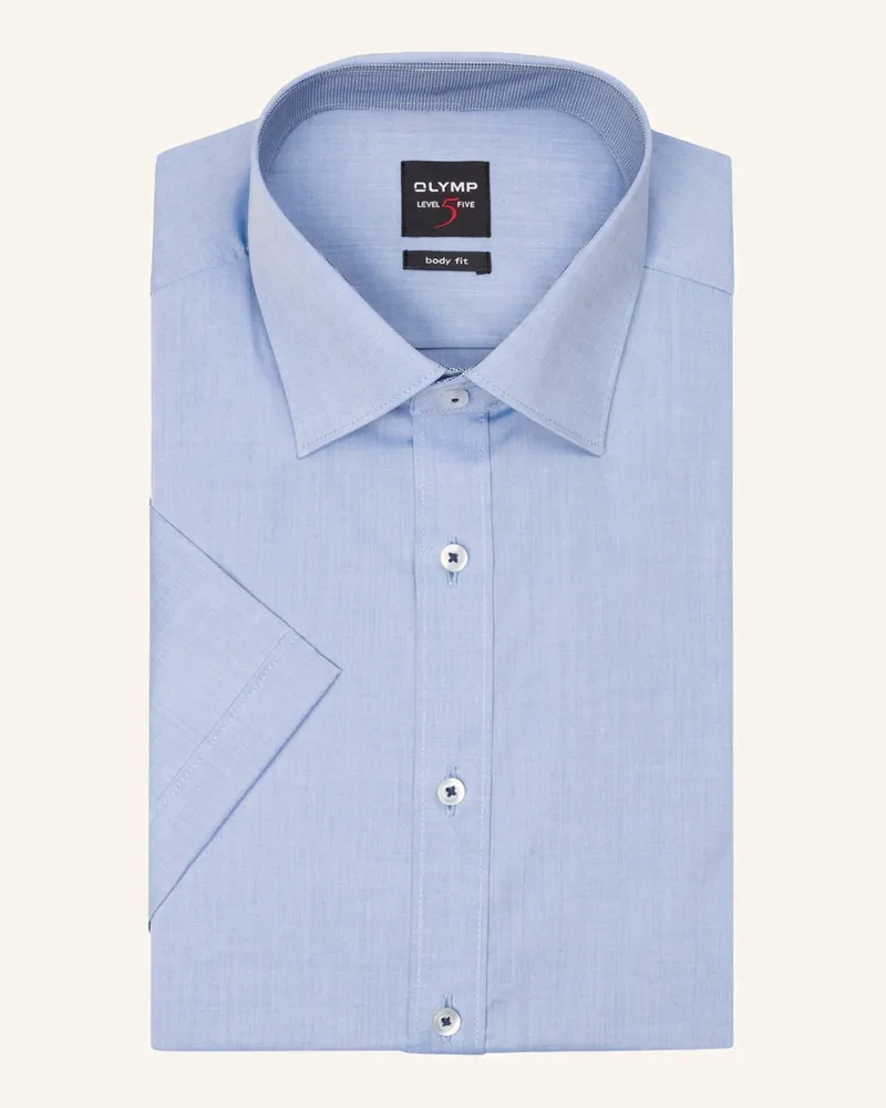 Olymp Kurzarm-Hemd Level Five Body Fit blau Hellblau
