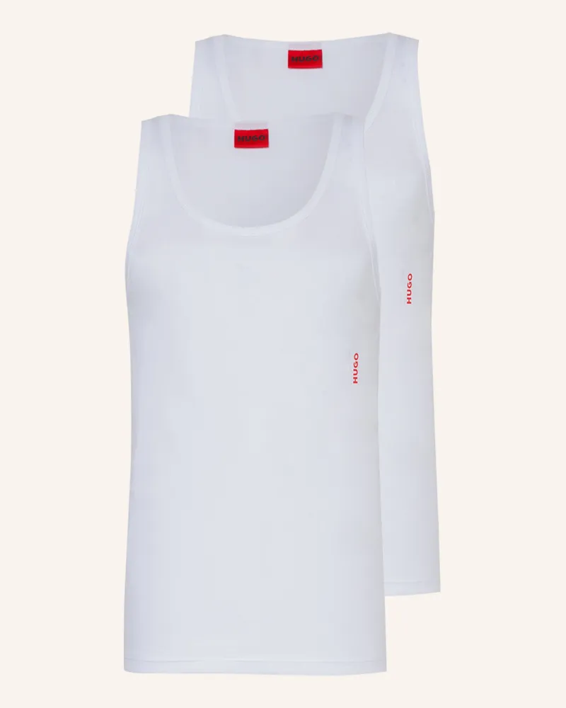 HUGO BOSS 2er-Pack Unterhemden weiss Weiss