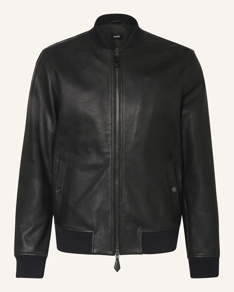 Reiss Lederblouson Cast schwarz Schwarz