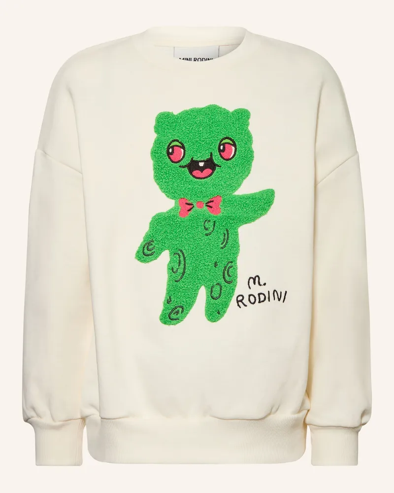 Mini Rodini Sweatshirt Alien weiss Creme