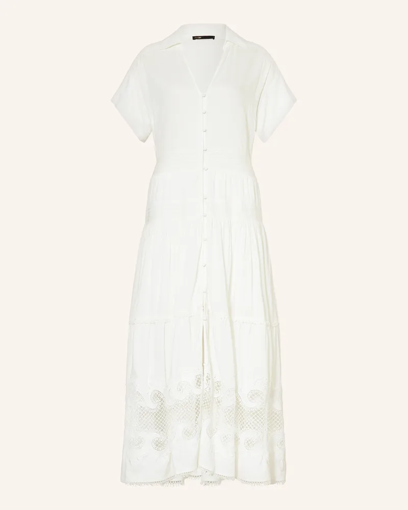 Maje Kleid mit Lochspitze Ecru