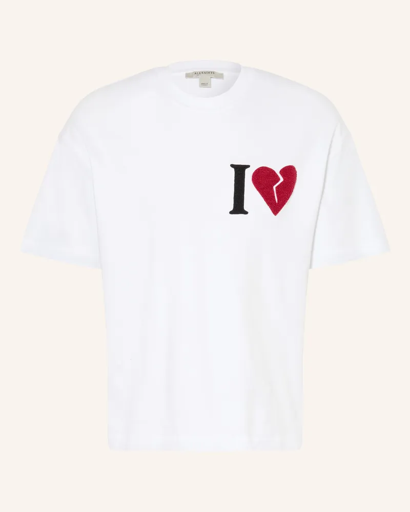 AllSaints T-Shirt Heart Etta weiss Weiss