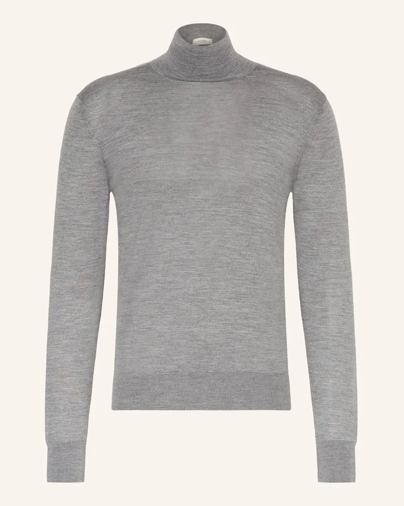 AGNONA Rollkragenpullover mit Cashmere und Seide Grau
