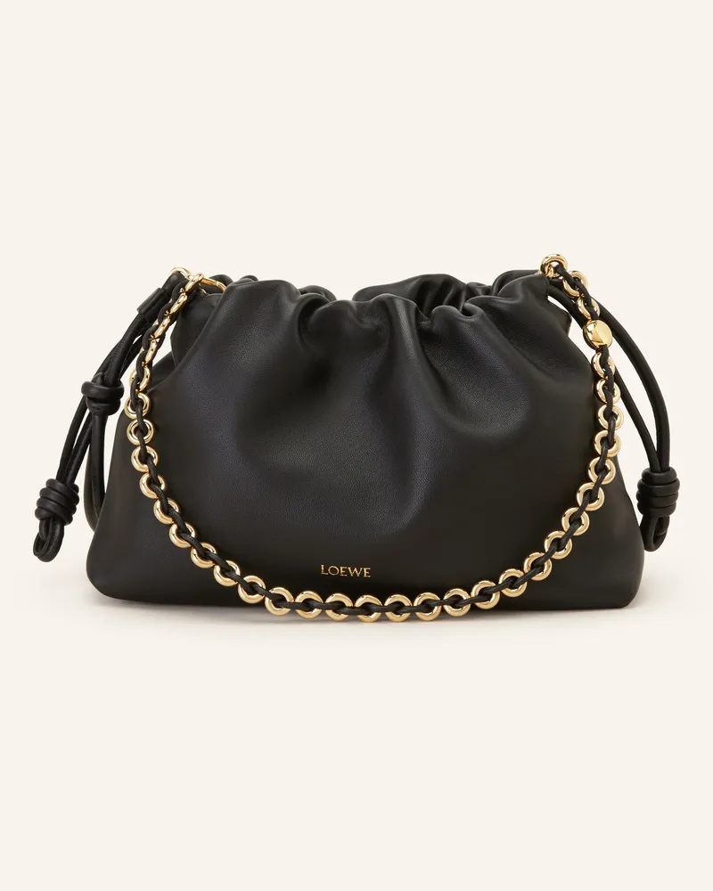 Loewe Clutch Flamenco schwarz Schwarz