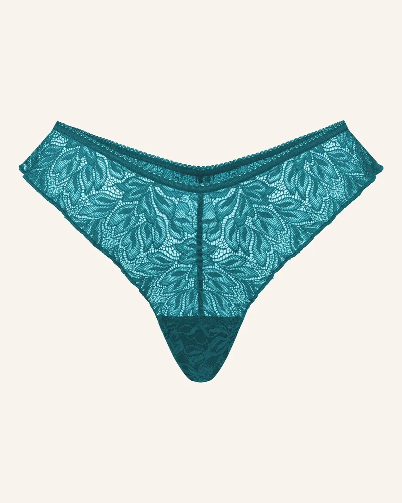 Ehrlich Textil Iconic Lace Brazil String Aus Spitze - Florales Motiv blau Blau