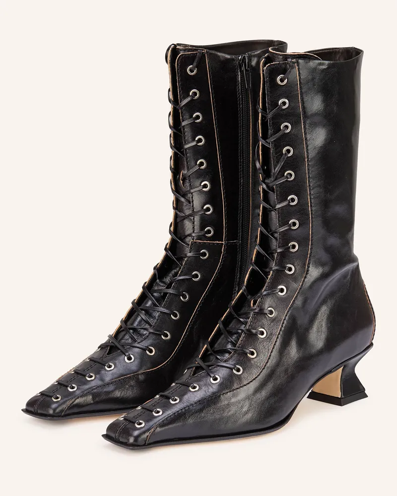 Miista Schnürstiefeletten Emile schwarz Schwarz