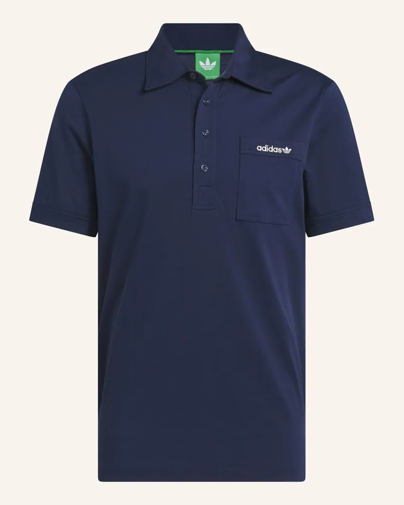 adidas ORIGINALS ARCHIVE POCKET POLOSHIRT Blau