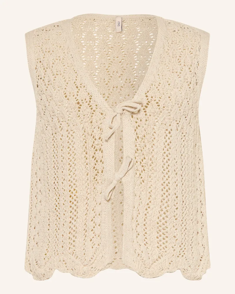 only Strickweste beige Beige