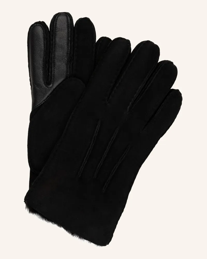 UGG Lederhandschuhe schwarz Schwarz