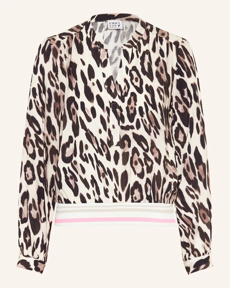 Emily van den Bergh Blusenshirt braun Creme