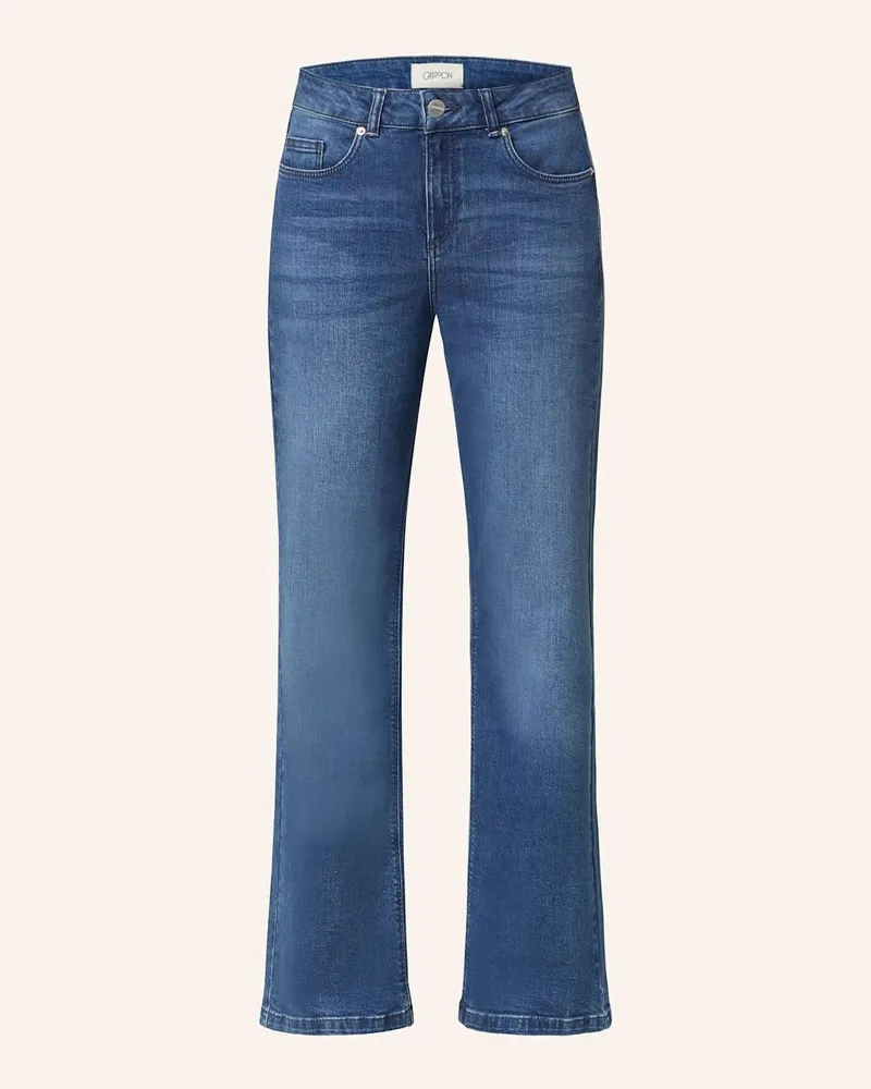 Cartoon Straight Jeans Blau