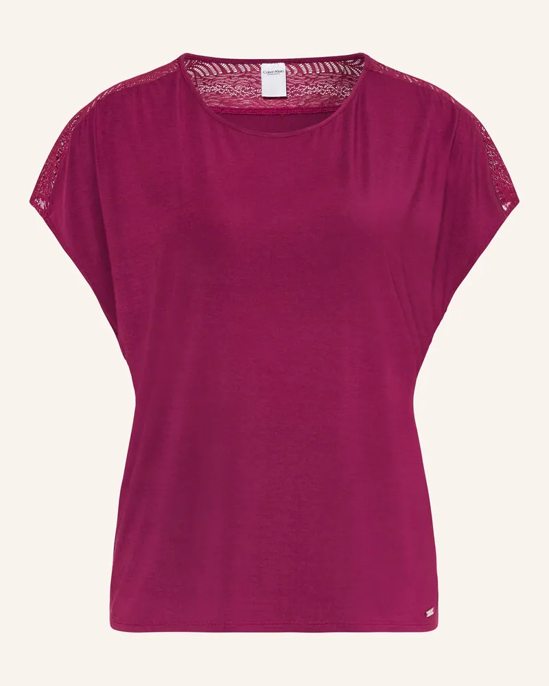Calvin Klein Schlafshirt MINIMALIST Dunkelrot