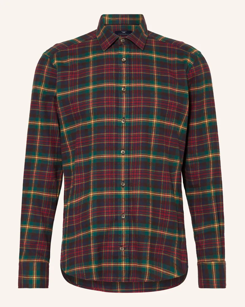 Strokesman's Flanellhemd Regular Fit Dunkelrot
