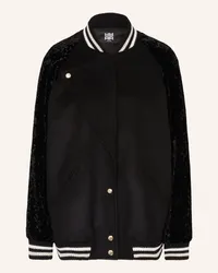 Riani Blouson im Materialmix Schwarz