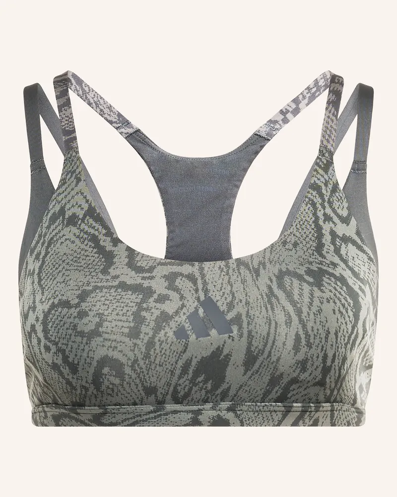 adidas Sport-Bh Optime Workout Snake Strappy blau Petrol