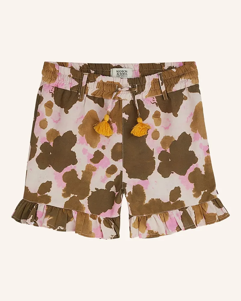Scotch&Soda Shorts Mit Leinen Und Rüschen braun Braun