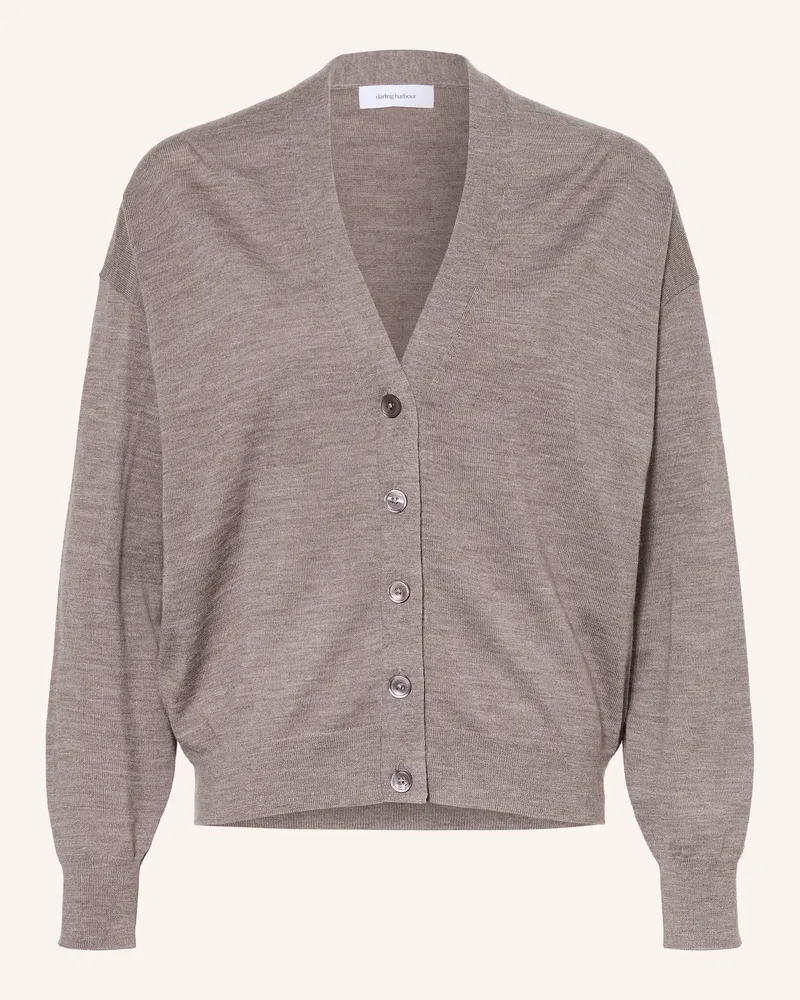 Darling Harbour Strickjacke Aus Merinowolle beige Stone
