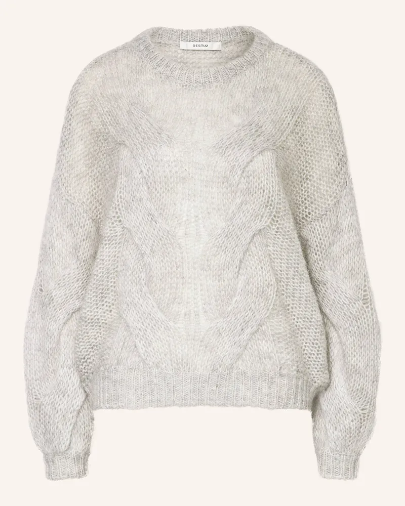 Gestuz Pullover ZENIAGZ mit Mohair Hellgrau