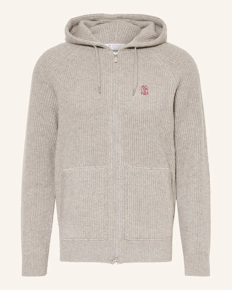 Brunello Cucinelli Strickjacke Aus Cashmere grau Grau