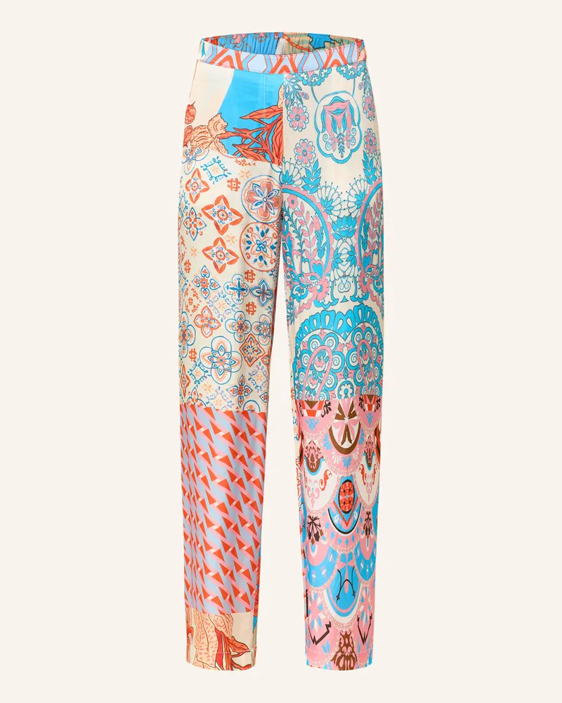 lilienfels Marlenehose aus Satin Neonblau