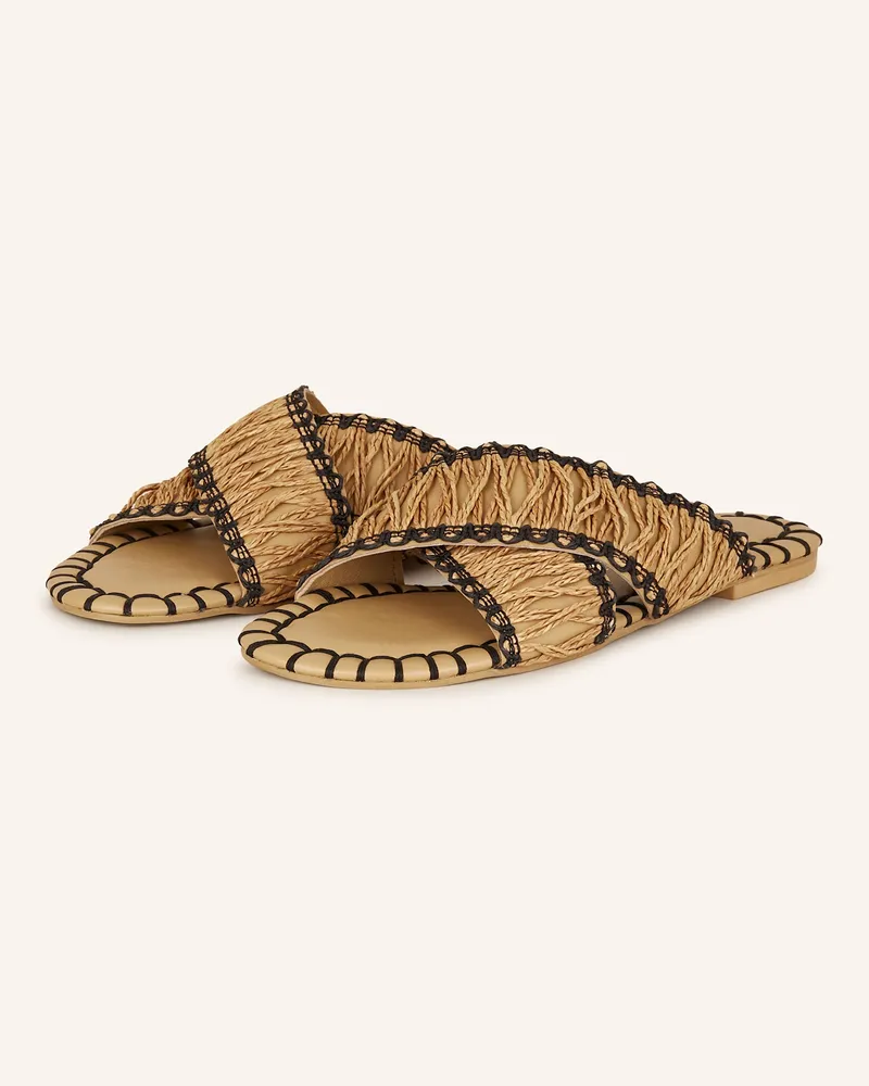 watercult Pantoletten beige Camel