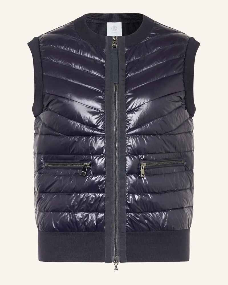 Bogner Daunenweste ZIRA im Materialmix Dunkelblau