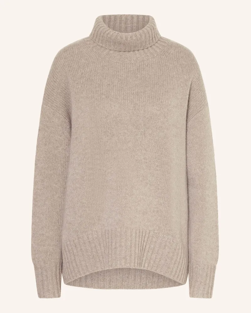 FTC Cashmere Rollkragenpullover aus Cashmere Hellbraun