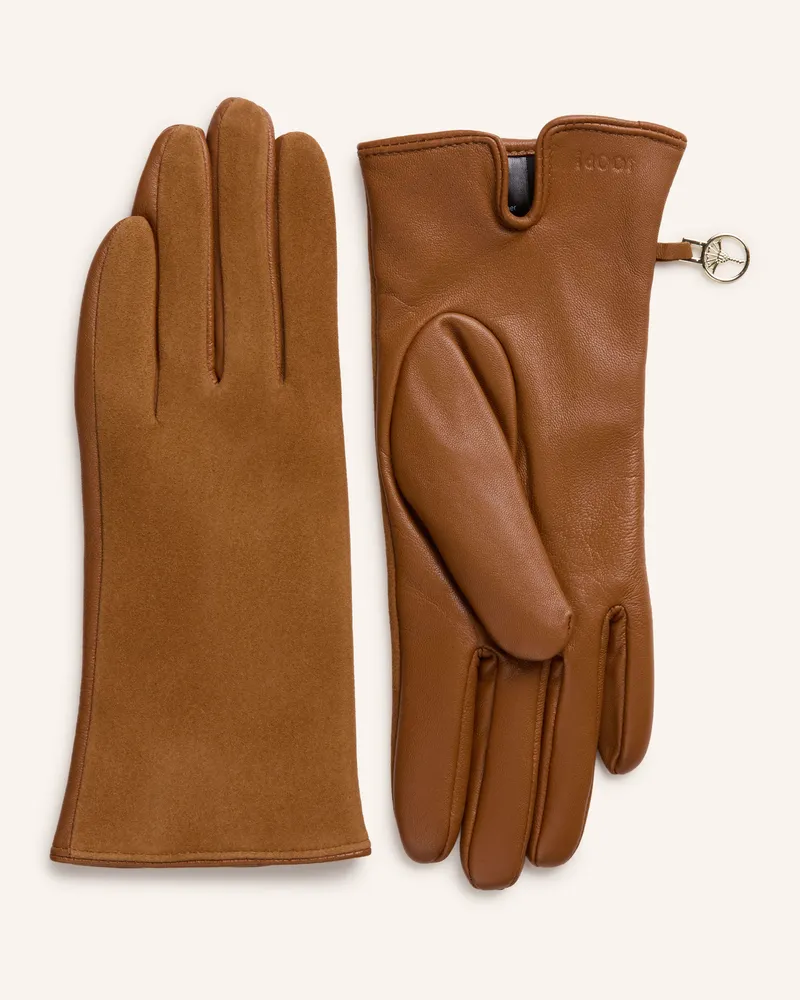 JOOP! Lederhandschuhe braun Cognac