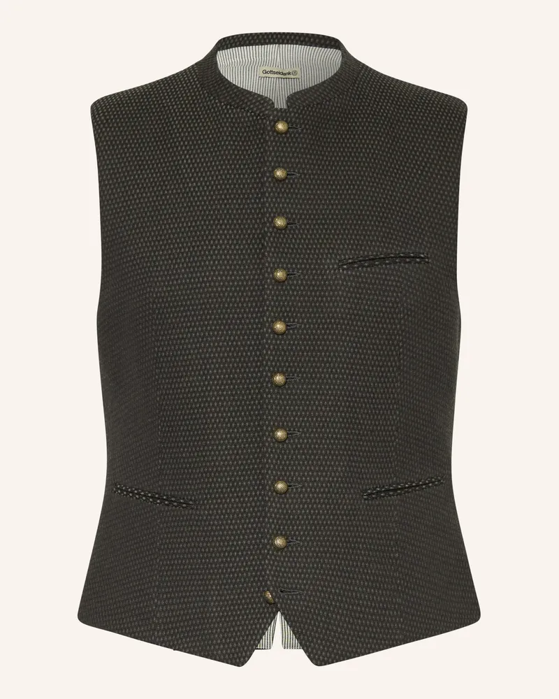 Gottseidank Trachtenweste Konstantin gruen Dunkelgrün