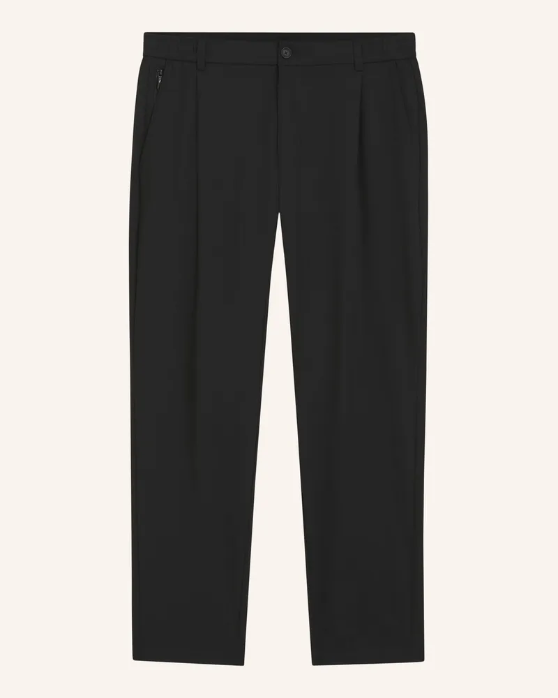 HUGO BOSS Hose Tr_Commuter Pl Elev Relaxed Fit schwarz Schwarz