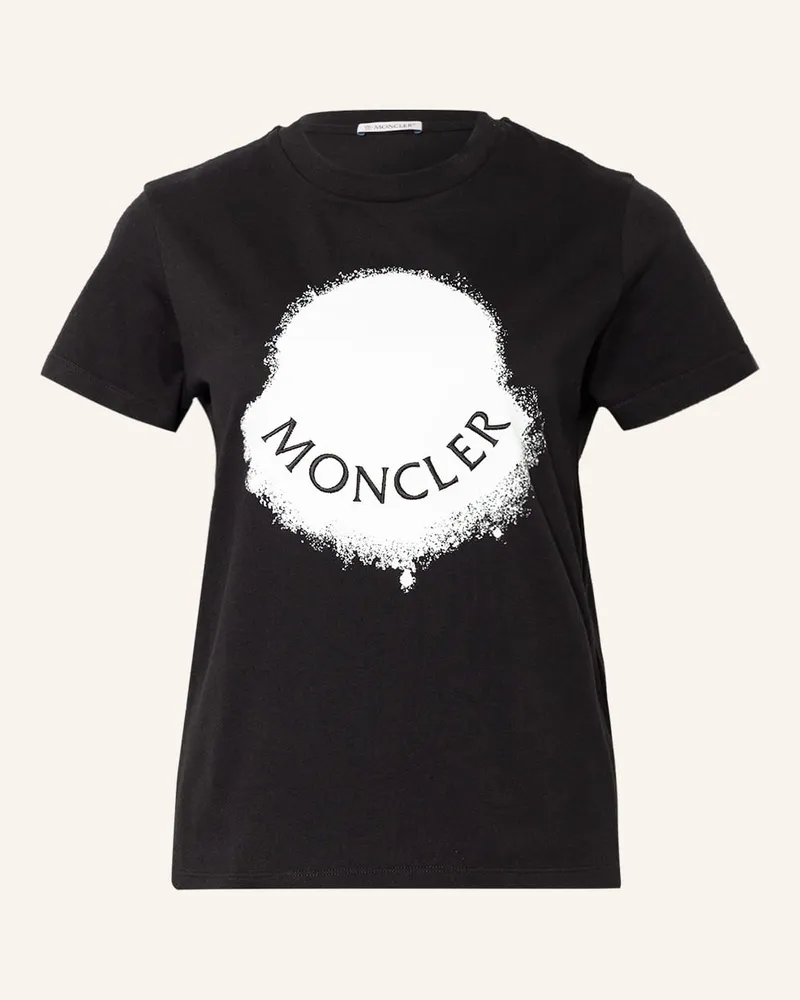 Moncler T-Shirt mit Stickereien Schwarz