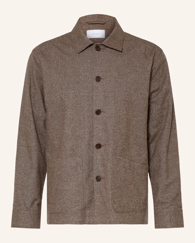 Eton Flanell-Overshirt Comfort Fit braun Braun