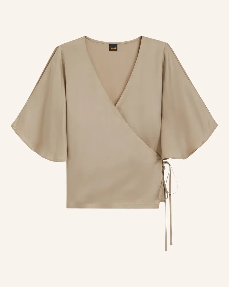 HUGO BOSS Business Bluse C_Bireni Regular Fit braun Braun