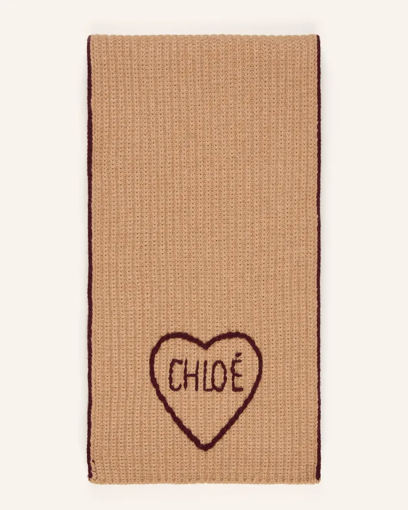 Chloé Schal Mit Cashmere braun Camel