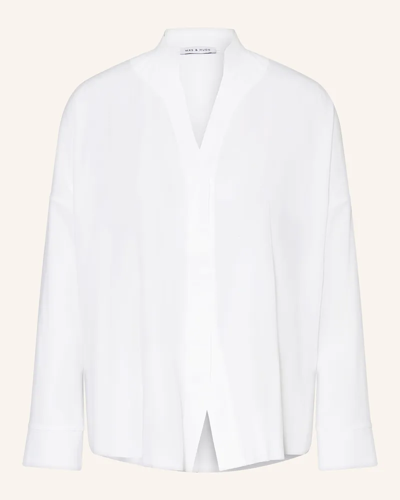 Mrs & HUGS Blusenshirt Weiss