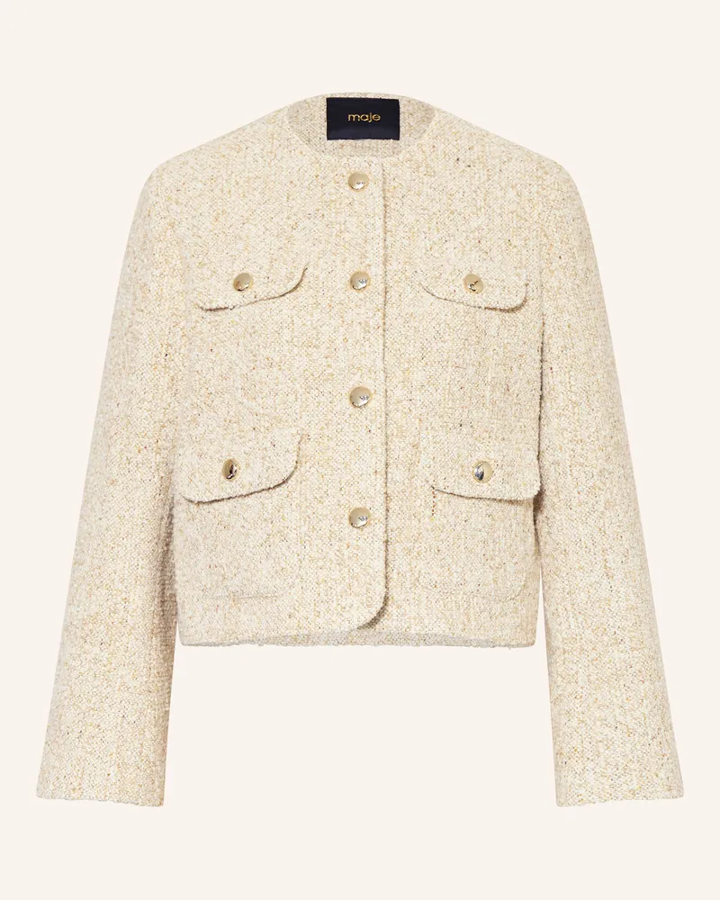 Maje Kastenjacke aus Tweed Ecru